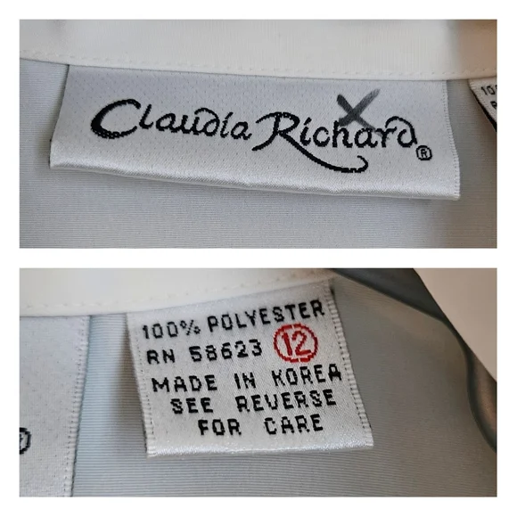 VINTAGE Claudia Richard Blouse in White - Picture 7 of 8